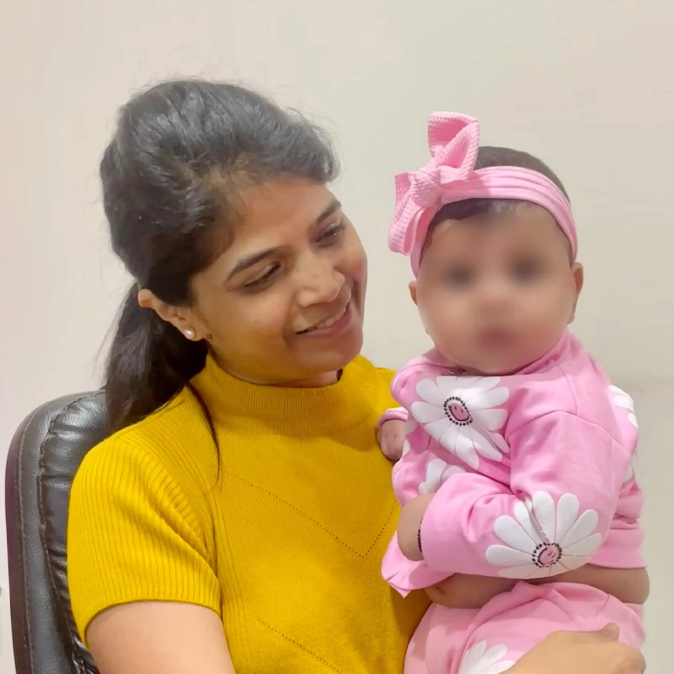 Happy family with baby